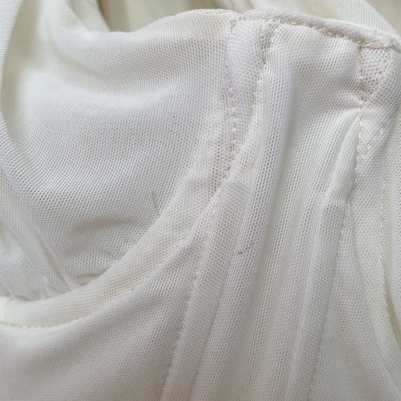 HOUSE OF CB S D-DD  'Valentina' Ivory‎ white Asymmetric Cutout Midi Dress NWOT - Picture 14 of 14